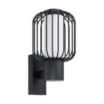 Eglo Wall Light Ravello Steel Black | IP44 - Suitable for 1x E27
