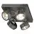 SLV Kalu Quadruple Wall and Ceiling Light Aluminium Black Square 60W 4000lm - 830 Warm White | Dimmable 