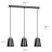 Emibig Pendant Bolero Steel Black | Suitable for 3x E27 - Max 15W