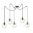 Emibig Pendant Gigi Steel Black | Suitable for 5x E14 - Max 10W