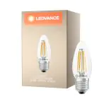 Ledvance Classic LED E27 Candle Filament Clear 3.4W 470lm - 827 Extra Warm White | Replaces 40W