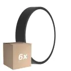Multipack 6x Ledvance LED Bulkhead Round Black 10W 1220lm - 830-840 CCT | 262mm - IP65 - Motion and Light Sensor
