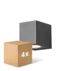 Multipack 4x D'Lite Wall Light Vrebos Aluminium Black | IP54 - Suitable For 1x GU10
